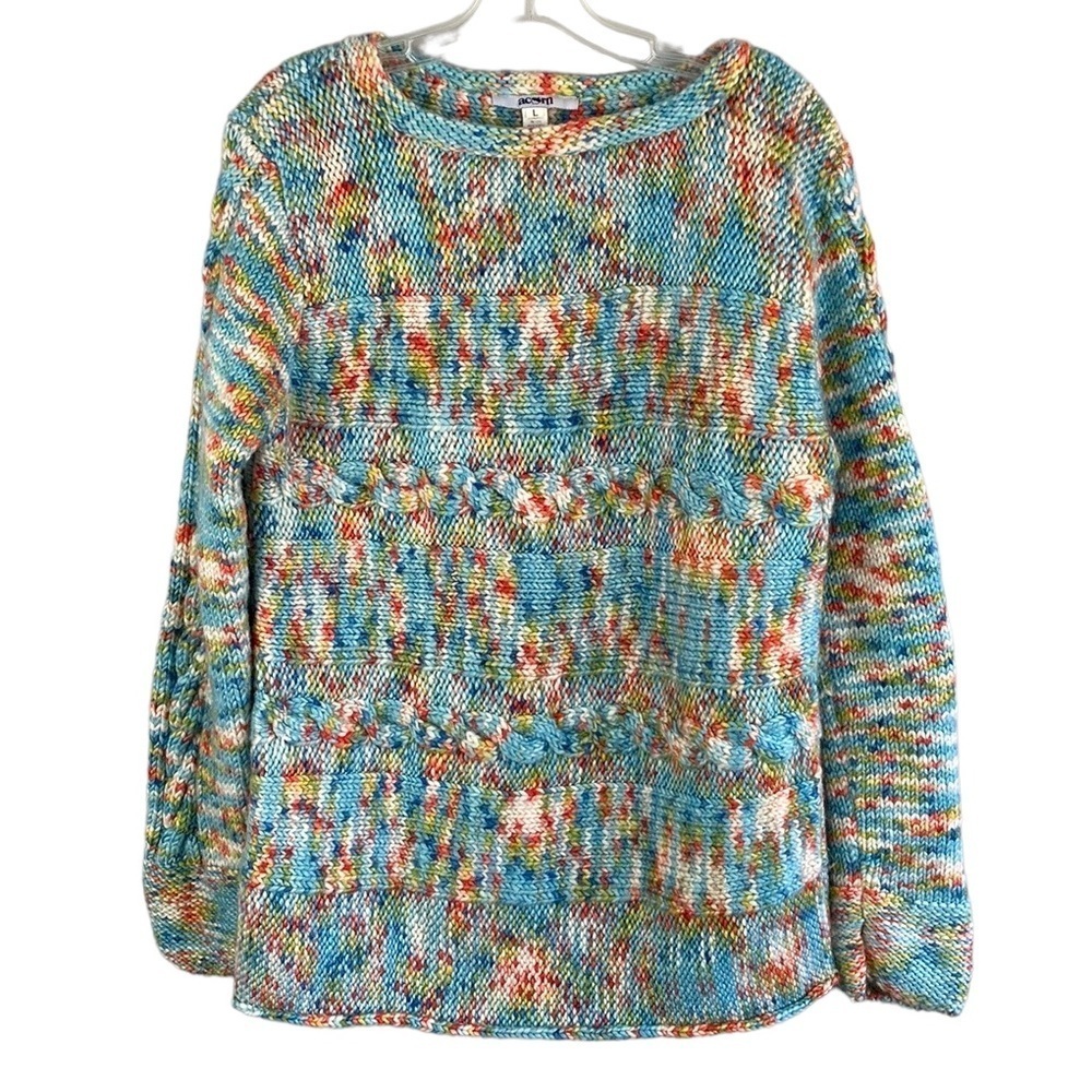 Acorn Multicolored Wool Blend Sweater Size L
